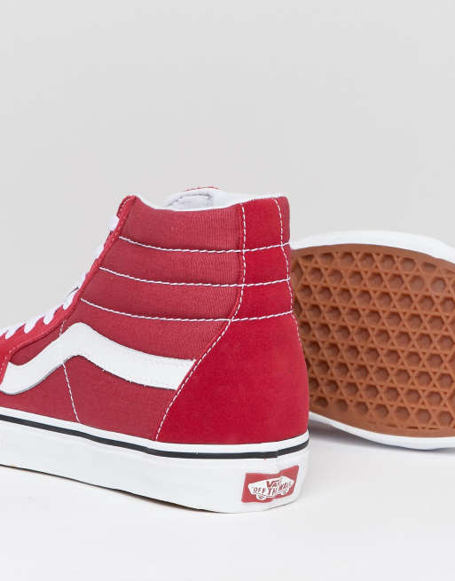 Vans old skool store rouge montante