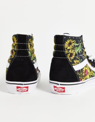 vans sunflower skull shoes