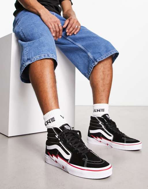 Vans SK8 Hi bold trainers in black ASOS