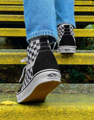 cheap black and white checkered vans