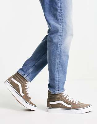 Blue and brown vans cheap high tops