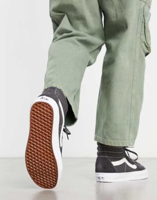 Vans – SK8-Hi – Fakturowane szare buty sportowe , 3 z 4