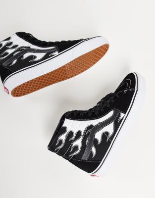 vans black with flames