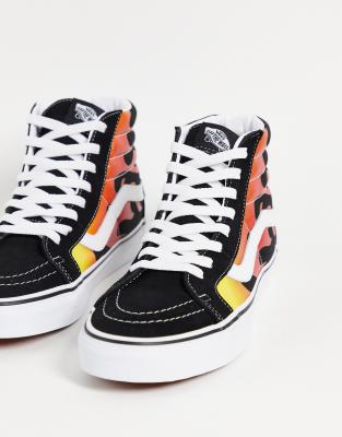 vans flames high top
