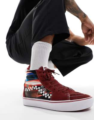 Vans Sk8-hi Formula 66 Sneakers In Red And White