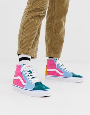vans colorful high tops cheap online