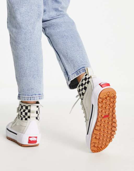 Vans SK8-Hi Gore-Tex MTE-3 Checkerboard trainers in white ASOS