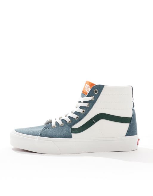 Vans – SK8-Hi – Gröna sneakers av mocka och kanvas i collegestil , 2 av 5