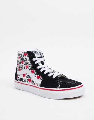 vans sk8 hi heart