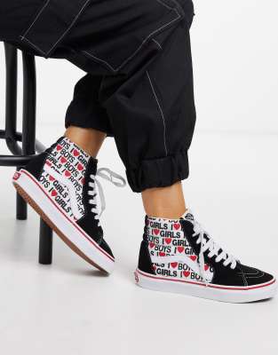 vans sk8 hi heart