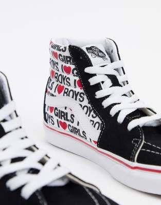 vans sk8 hi heart