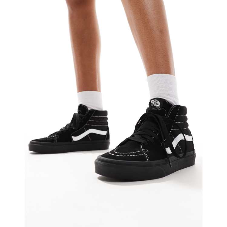 Vans Sk8 Hi high top trainers in black