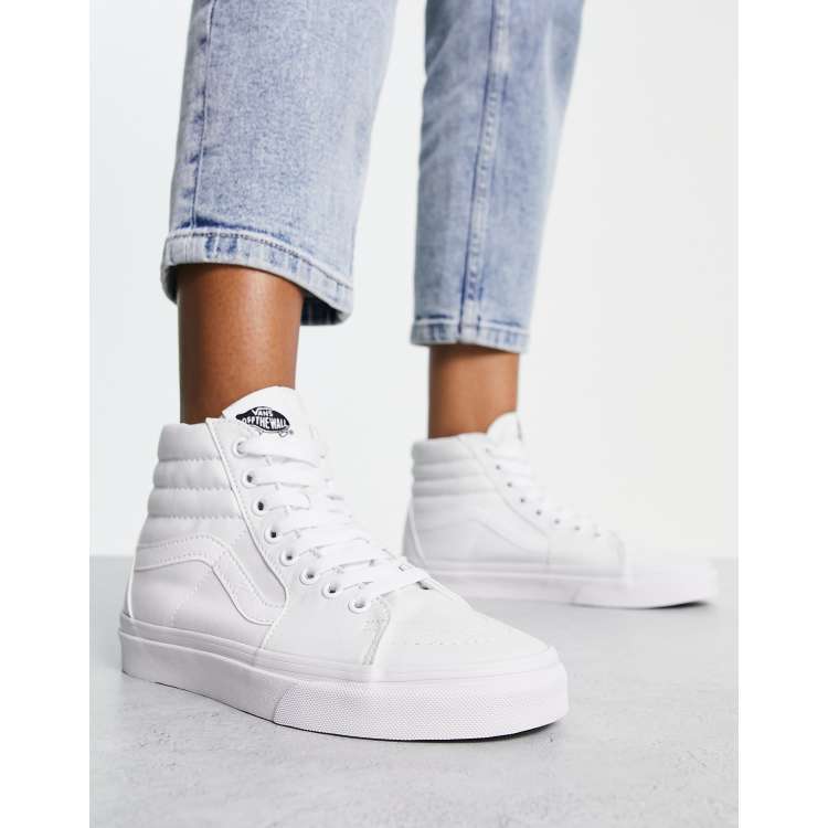 Vans Sk8-Hi Hoge sneakers in wit ASOS