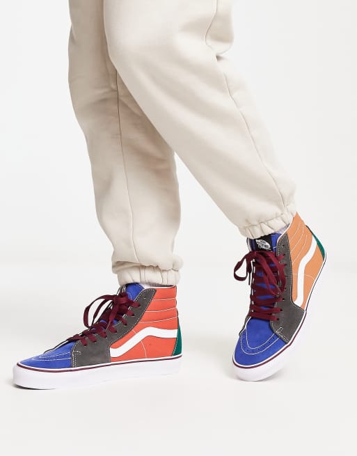 Vans patchwork clearance sk8 hi multicolor