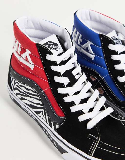 Vans sk8 hi hot sale typography