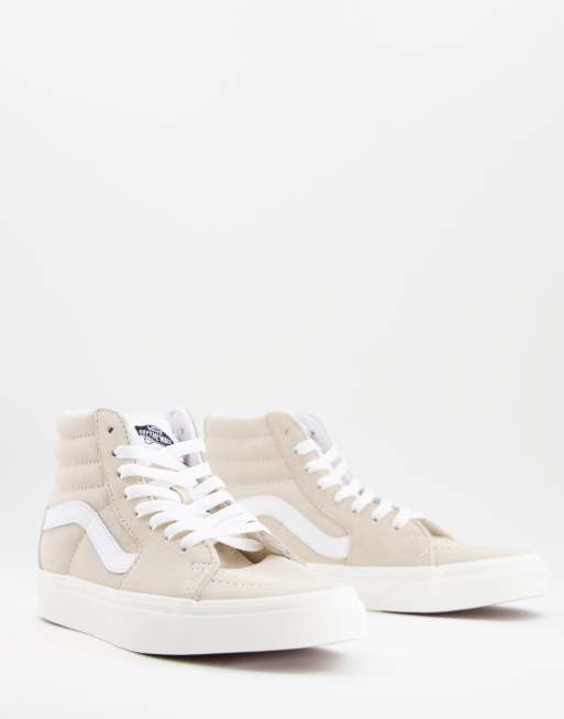Vans – SK8-Hi – Kremowe zamszowe buty sportowe 