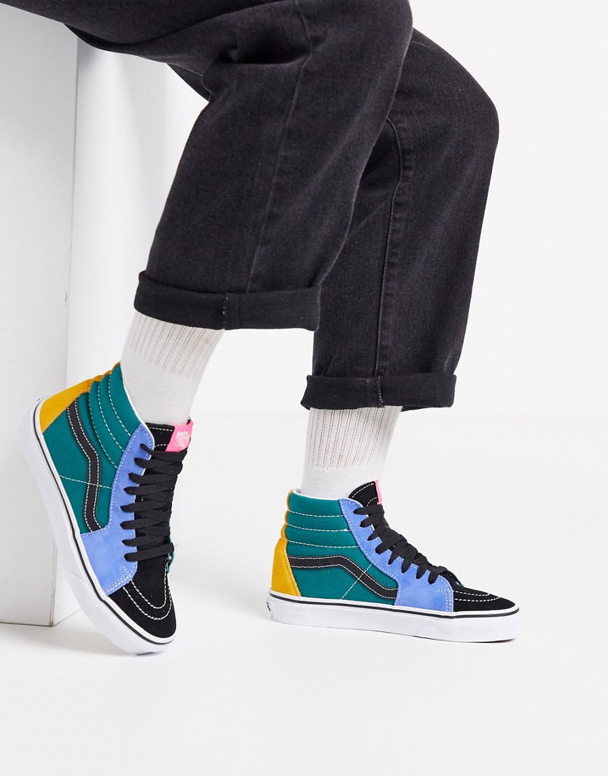 Vans SK8-Hi Mix and Match trainers in green multi