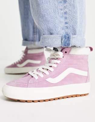 Woordenlijst wees gegroet leven Vans - SK8-Hi MTE-1 - Hoge sneakers met sherpa voering in roze | ASOS