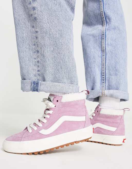 Pink store sherpa vans