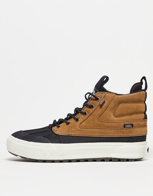 Vans sk8 hi slim cheap khaki hi top trainers