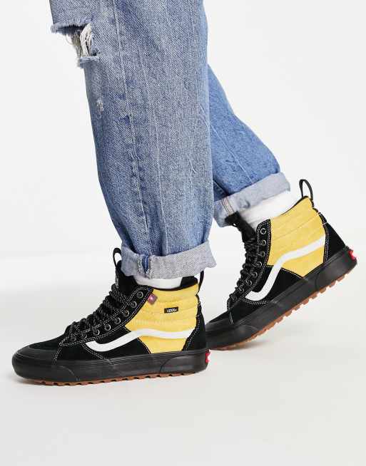 Vans sk8 hot sale hi black yellow