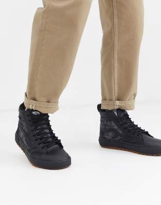 vans sk8 hi mte black denim