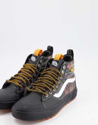 black camo high top vans