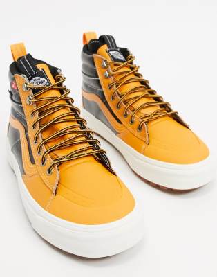 vans sk8 hi black orange