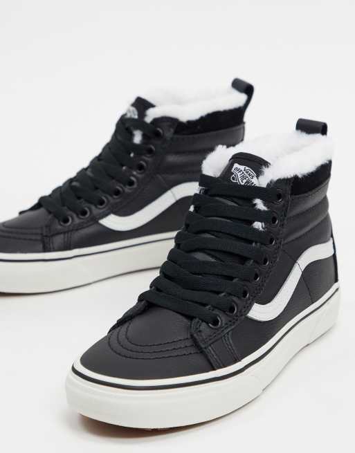 Vans sk8 shop hi cuir noir