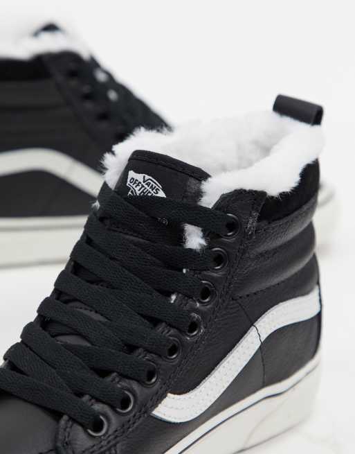 Vans sk8 shop hi cuir noir