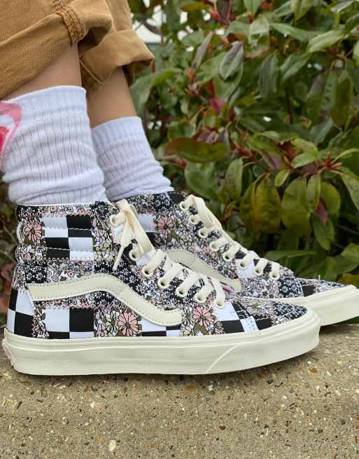 Floral high top outlet vans