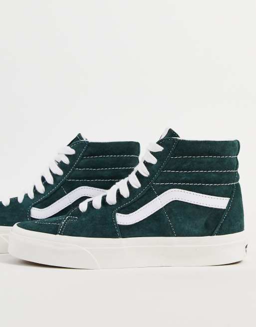 Green suede hotsell vans high tops