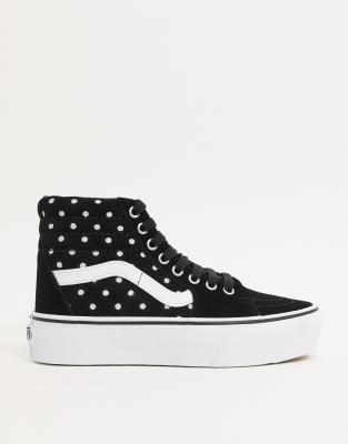 vans noir a pois blanc