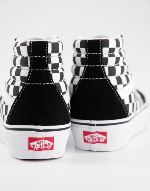 Checkered vans high clearance platform