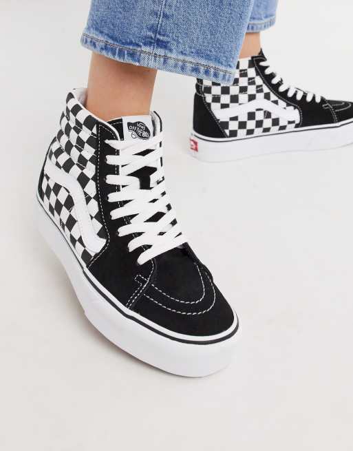 Vans SK8 Hi Platform 2.0 sneaker in checkerboard