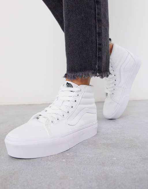 Vans high 2025 top platform white