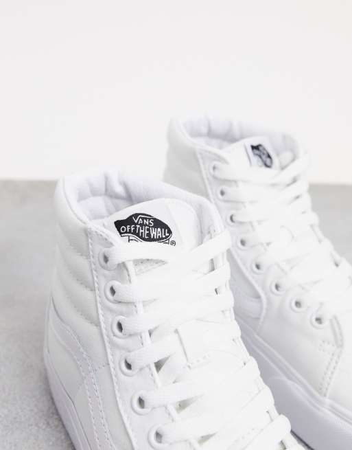 Vans sk8 hi store platform 2.0 white