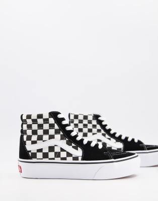 checkered vans high