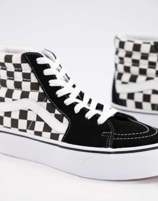 checkered hi top vans