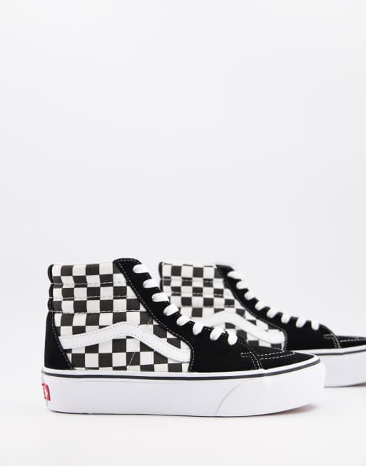 Black and white outlet checkered high tops