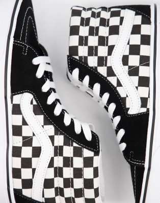 vans checkerboard sk8 hi platform