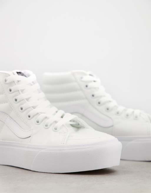 Vans Sk8-HI Platforms sneakers in white ASOS