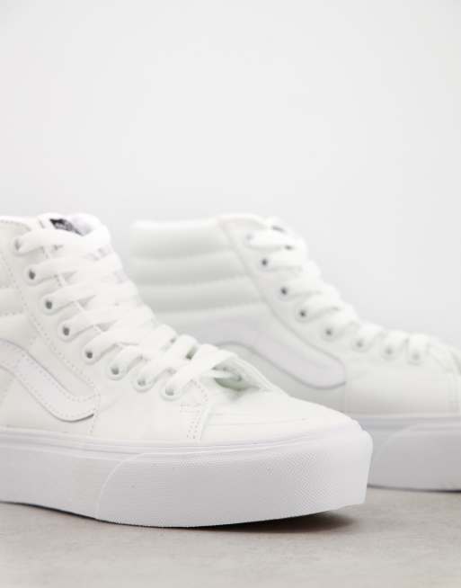 Vans Sk8 HI Platforms 2.0 trainers in white