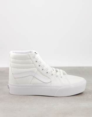 plain white high top vans