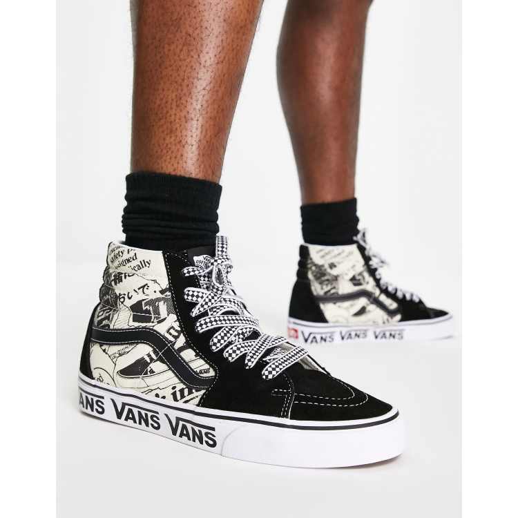 Hoogte Allergie stopcontact Vans SK8-Hi printed sneakers in black and white | ASOS