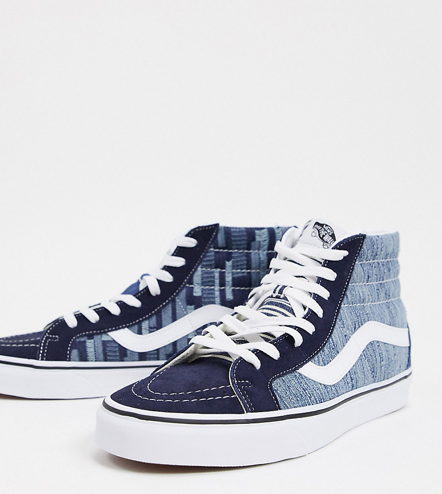 Vans Sk8-hi Reissue Sneakers In Denim Mix Exclusive At Asos-blue