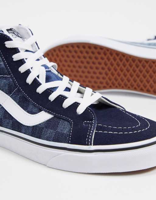vans sk8 hi blue denim