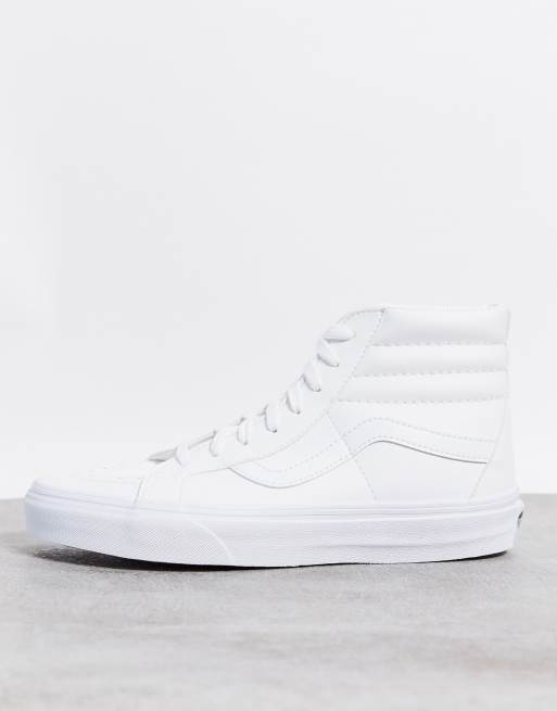 Vans vault white 2025 leather sk8 hi