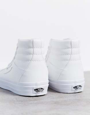 vans white high tops leather