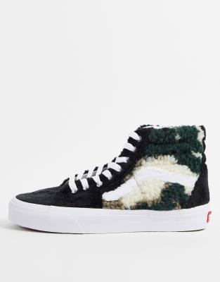 Vans Sk8-Hi Theory Tapered Sneakers in Black and Beige-Multi